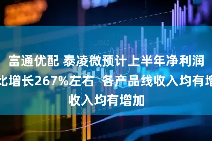 富通优配 泰凌微预计上半年净利润同比增长267%左右  各产品线收入均有增加