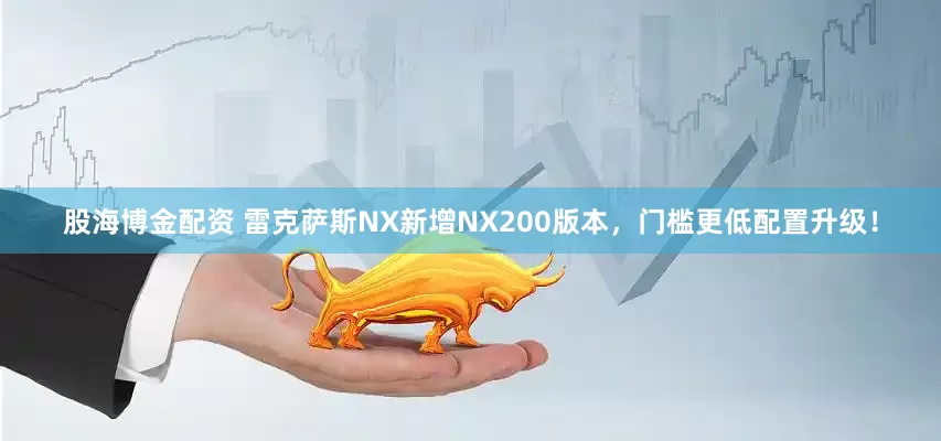 股海博金配资 雷克萨斯NX新增NX200版本，门槛更低配置升级！