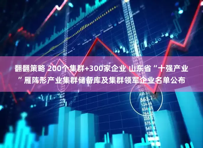 翻翻策略 200个集群+300家企业 山东省“十强产业”雁阵形产业集群储备库及集群领军企业名单公布