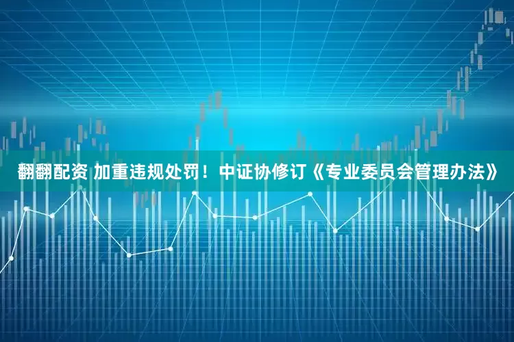 翻翻配资 加重违规处罚！中证协修订《专业委员会管理办法》
